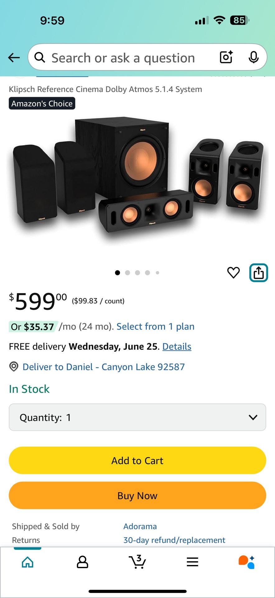 Klipsch 5.2.4 Reference Cinema Dolby Atmos Home Theater System