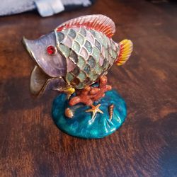 Tropical Fish Enameled Trinket Box
