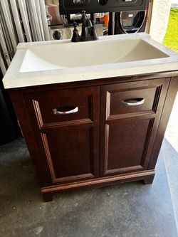 Bathroom Vanity with Sink and Faucet