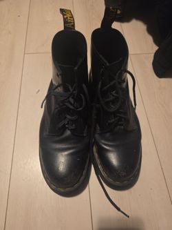 Dr. Martens Black Leather Lace-Up Boots