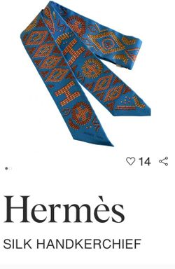 Authentic Hermes SILK HANDKERCHIEF 