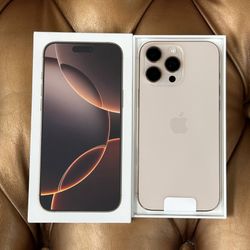 Apple iPhone 16 Pro Max 256GB Desert Unlocked NEW OPEN BOX A3084 Cable