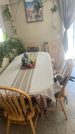 Wood solid table