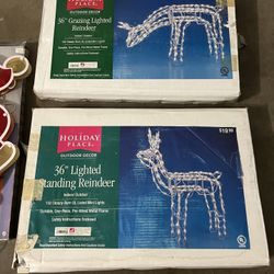 Vintage Christmas Reindeer Light Decor Outdoors