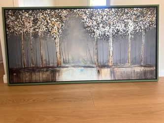 Long Green/Multi-colored Wall Painting
