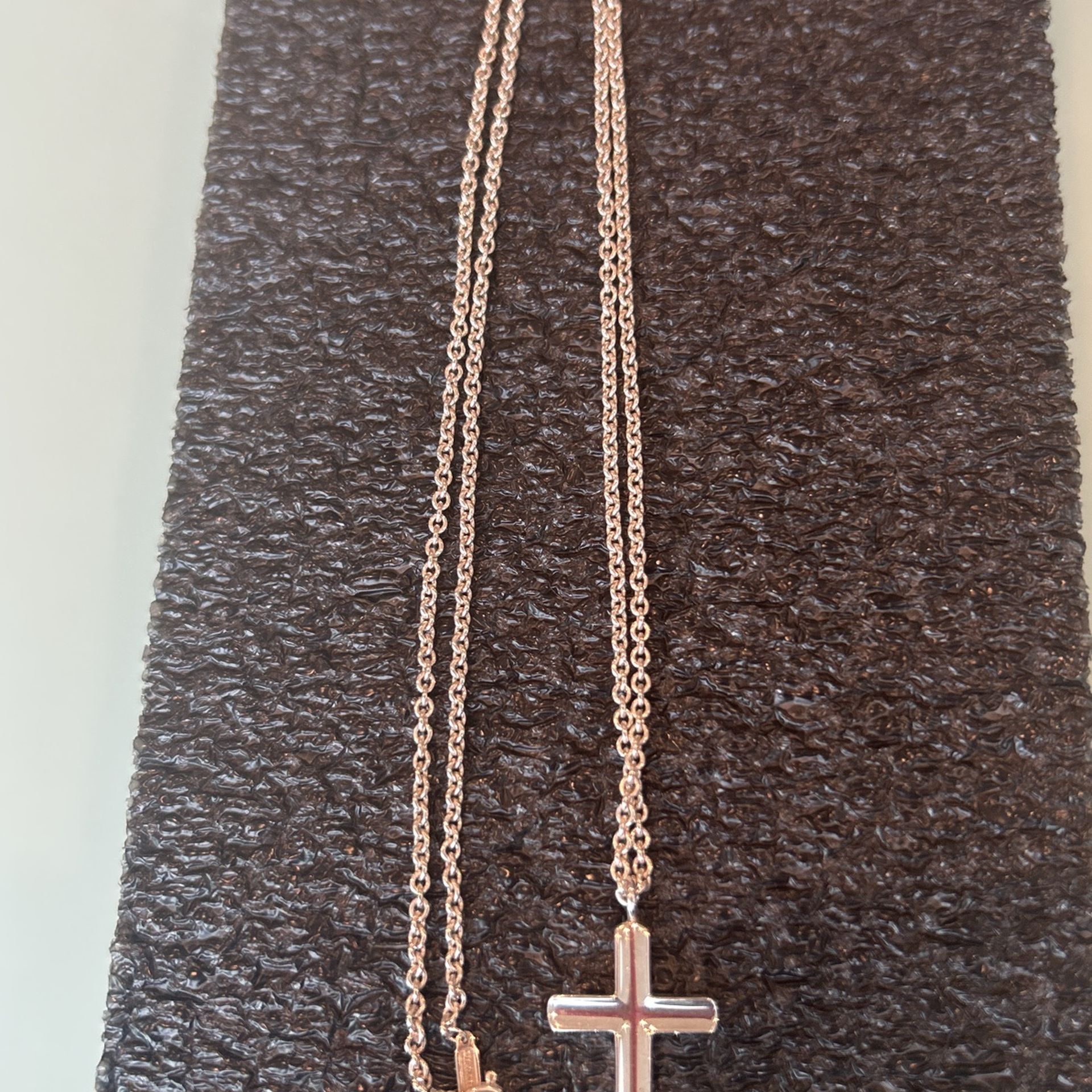 Tiffany & Co. Concave Cross Necklace Pendant Sterling Silver 925