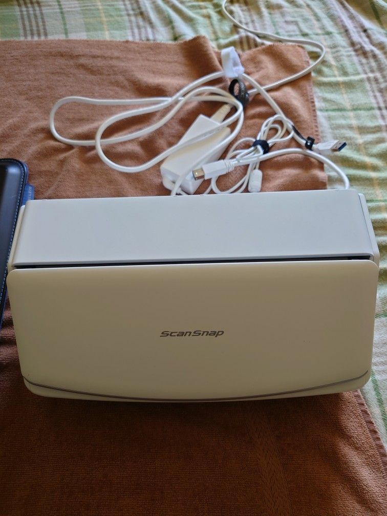 ScanSnap Fujitsu iX1500 Color Duplex Document Scanner with Touch Screen for Mac or PC, White