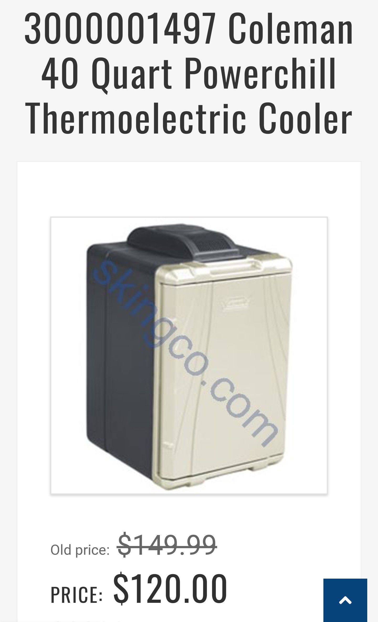 3000001497 Coleman 40 Quart PowerChill Thermoelectric Cooler