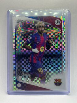 2025-26 Topps Chrome UEFA UCC Lamine Yamal #10 X-Fractor Barcelona