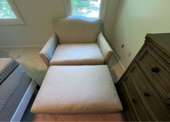 Chair and a half with ottoman