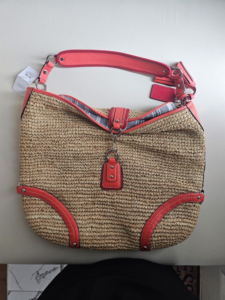 Straw Coach Bag
