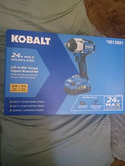 Kobalt 24V Max Brushless 1/2-in Impact Wrench Kit