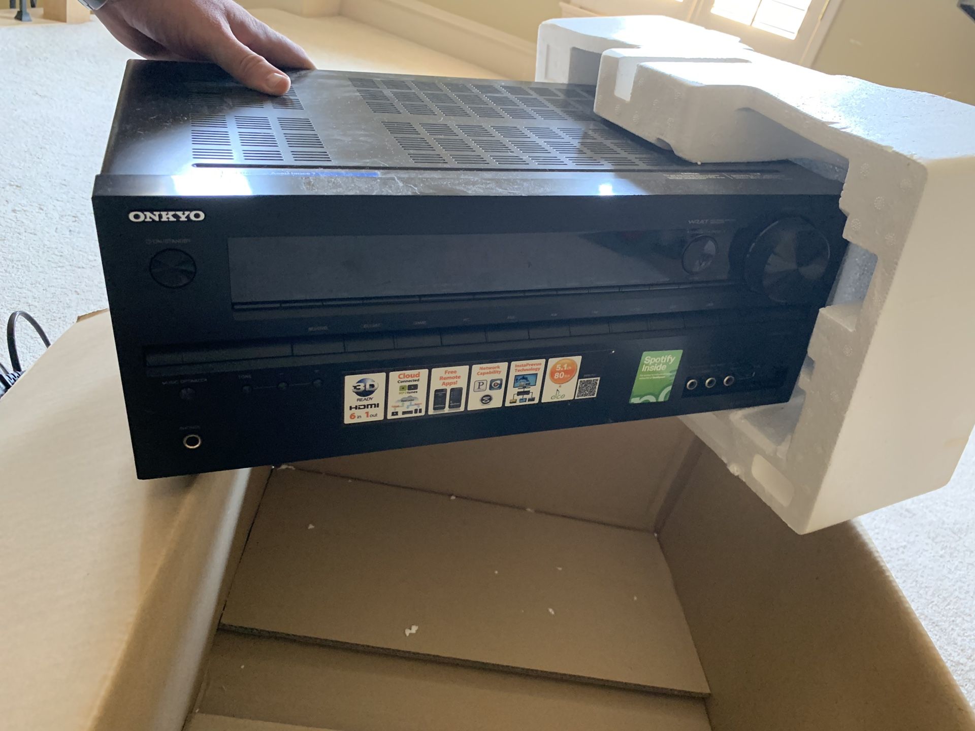 Onkyo receiver TX-NR555 - brand new in box. $500 on eBay - priced to sell today