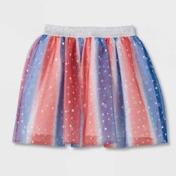New Red White Blue Stars Tutu Skirt-$5 each