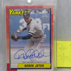 2025 Topps Derek Jeter 1990 On Card Auto