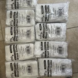 Lavex Economy 12" x 12" Cotton Wash Cloth .75 lb. - 12/Pack