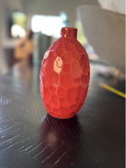 Pink Coral Decorative Vase | Textured Ceramic Vase