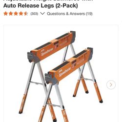 30 in. to 36 in. Steel Speed Horse XT Adjustable Height Sawhorse with Auto Release Legs (2-Pack)