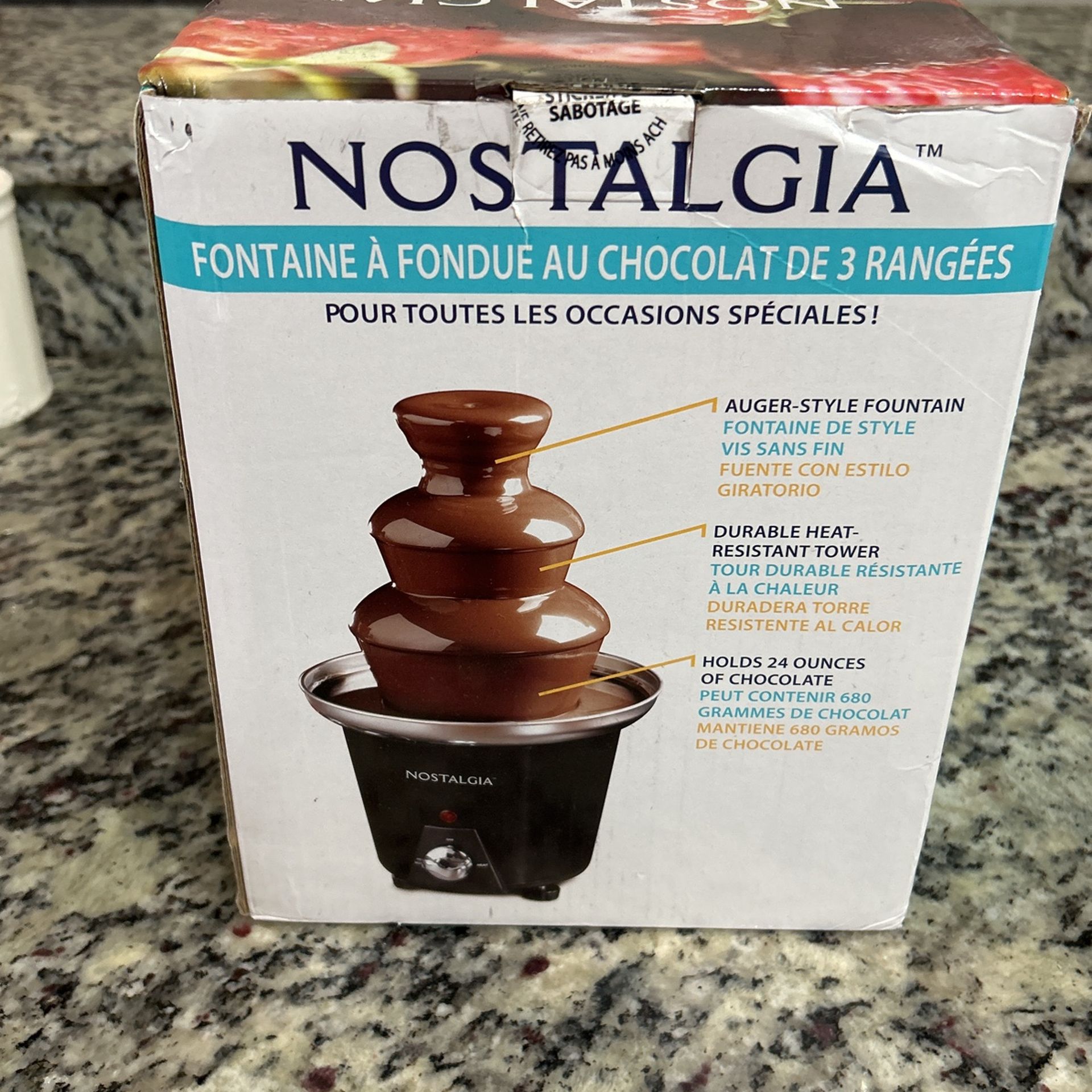 FONDUE FOUNTAIN- NOSTALGIA 3 TIER