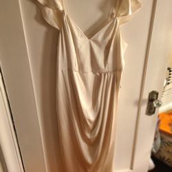 EXPRESS Bridal Off the Shoulder Wrap Dress Size 14