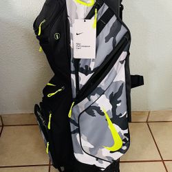New Nike Performance Camo Golf Cart Bag 14 Way Divider Cooler Pocket