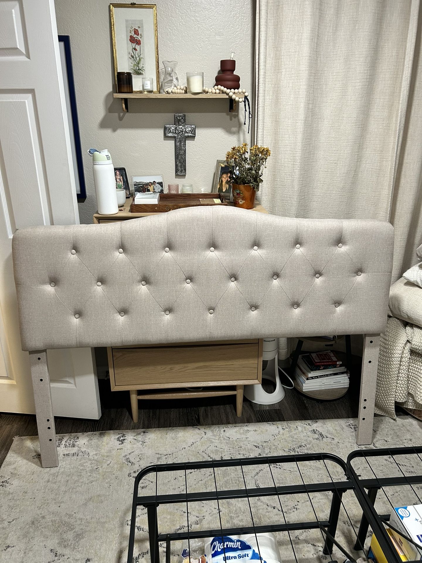 Tufted Headboard In Beige