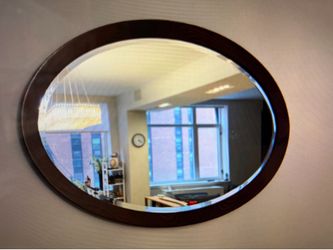 Oval Mirror 27”x39” Crate & Barrel