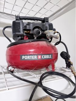 Porter Cable Pancake Air Compressor with Hose & Attachments
