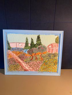 Framed Original Oil Painting Landscape Scene