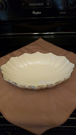 Lenox Serving Bowl W/ Silver Trim