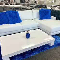 Special Deal💥Beautiful White L Shape Sofa Sectional Available 50% Off Only $799