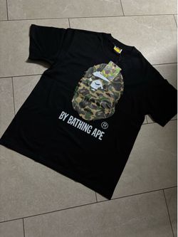 Military camo and black Bape tee