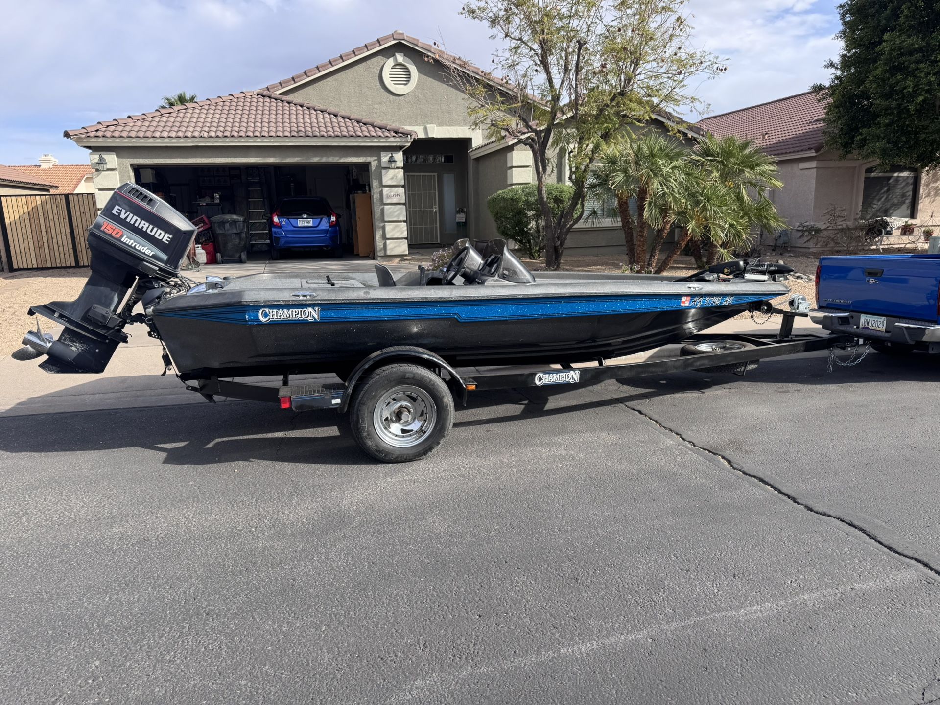 1996 Champion 181 Bass Boat price dropped