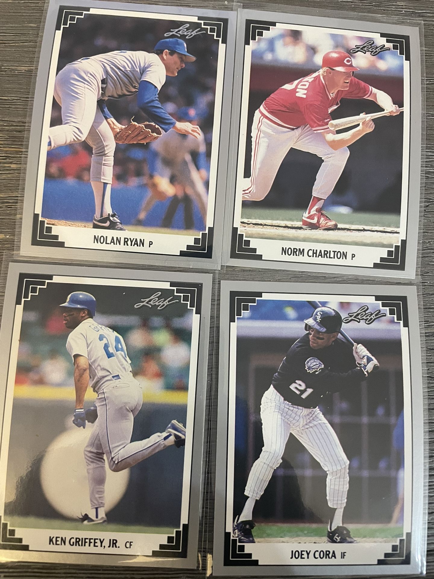 1991 MLB LEAF BASEBALL CARDS  LOT OF (4) CARDS 