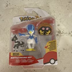 Pokemon Battle Ready Figure Set Blitzle, Quaxwell & Kabuto New Jazwares 3 pack