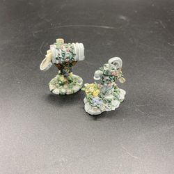 Cat Art 1997 Ivy & Innocence Miniature Cool Water Pump Figurine 05185 & 05184