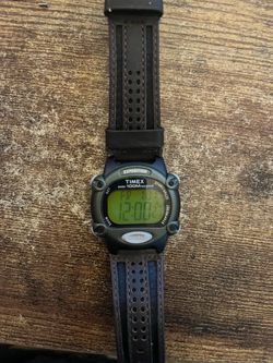 Minty Timex Expedition Indigo Men’s Watch 866 Green With Blank And Brown Strap