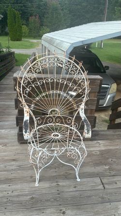 Old Peacock metal chairs (2)