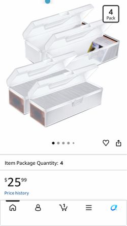 Vicenpal Trading Card Storage Box Clear Plastic Card Box Set Fit  Plus Portable Baseball Football Playing Sport Collector for Collectible Gami