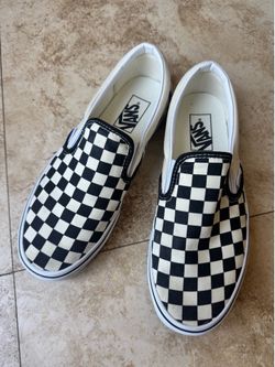 Vans checkered slip ons (Men size 7.5/Women size 9)