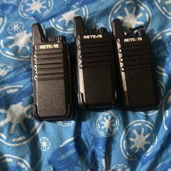 retevis walkie-talkies 3 of them
