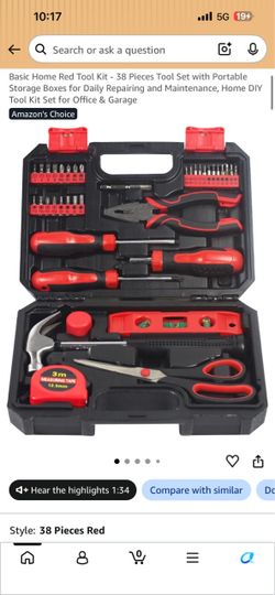 38-Piece Home Tool Kit Set