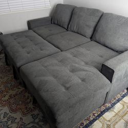 Kendale sleeper Sofa Pull Out With Storage Chaise 