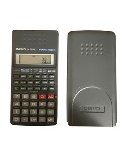 Vintage Casio Fx-250HC Fraction Scientific Calculator With Cover