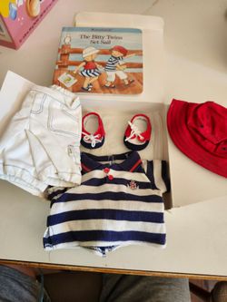 American Girl Bitty Twins Fun-in-the-Sun Shorts Set BTHB Complete Outfit Box Book