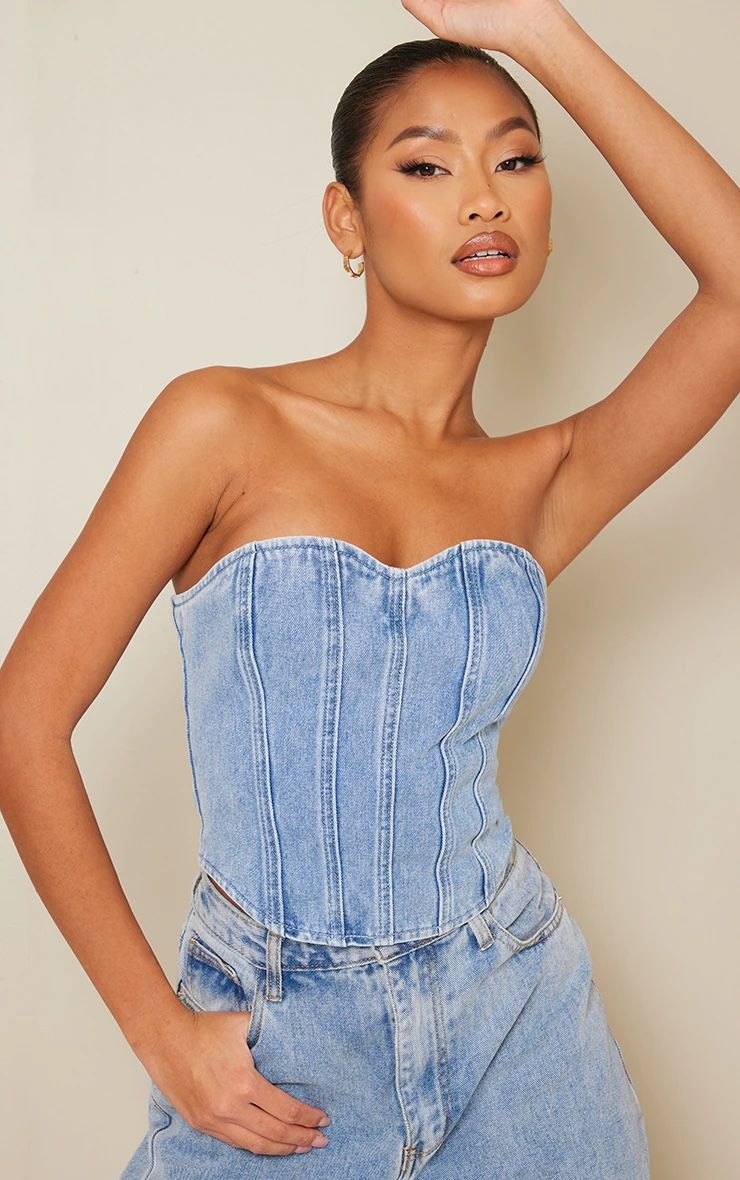 Strapless Denim Corset XXL