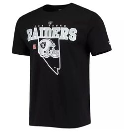 Las Vegas Raiders New Era Black T Shirt Mens Small & Medium New Nevada Logo