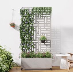 Planter box with trellis