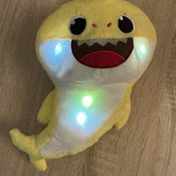 Yellow Singing LED Light Plush Toys Music Doll English Song Toy Gift
