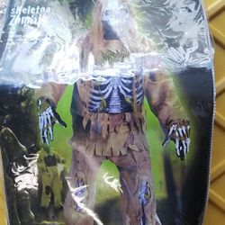 Skeleton Zombie Child Halloween Costume Medium 8-10